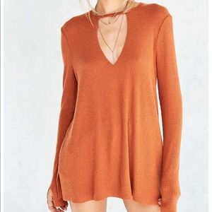 Urban Outfitters Cut-Out Deep V Sweater